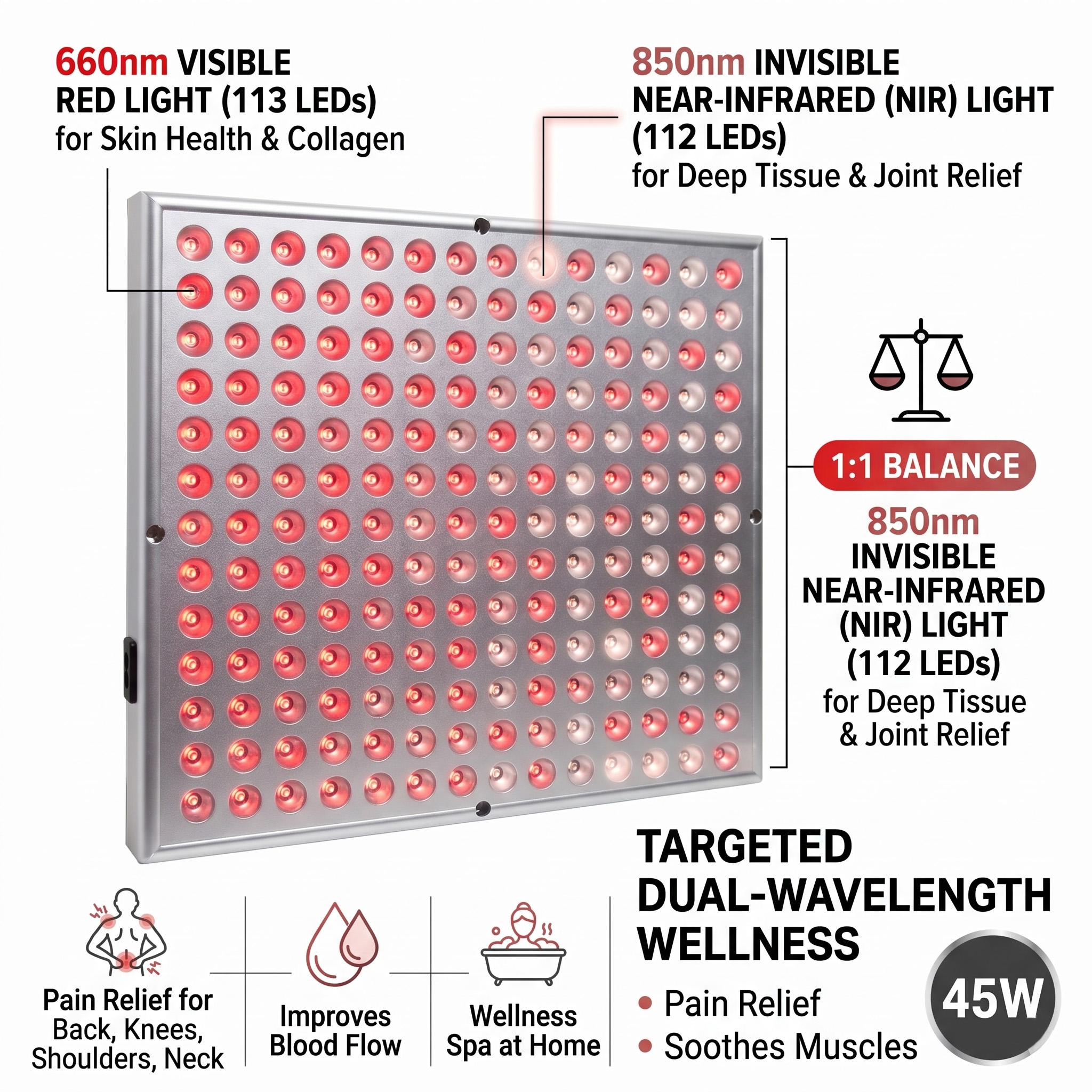Spa Wellness Near - 45W LED 660nm 850nm Red Near