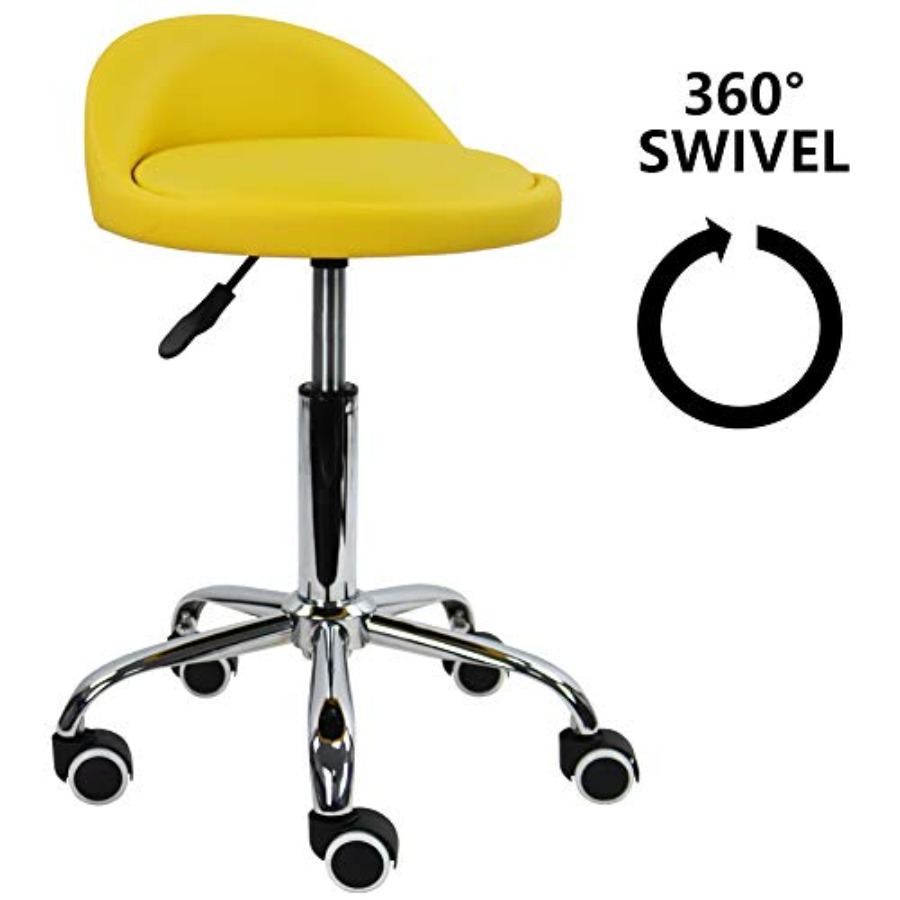 PU Leather Round Rolling Stool - Spa & Wellness Hotel Diament Ustroń Opinie reseña y precio