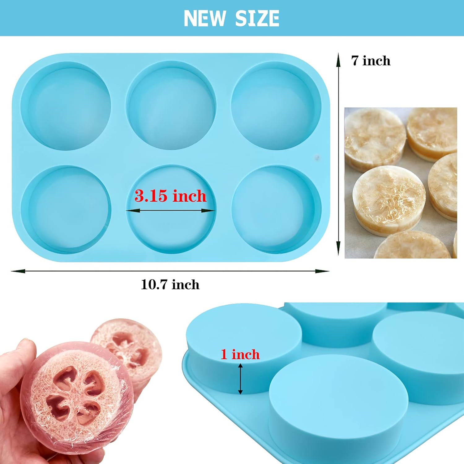 4oz Round Silicone Soap Molds  - Bath Bomb Mold reseña y precio