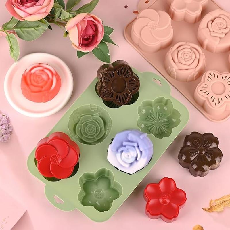 SU Flower Silicone Mold, 6 Cav - Bath Bomb Mold reseña y precio