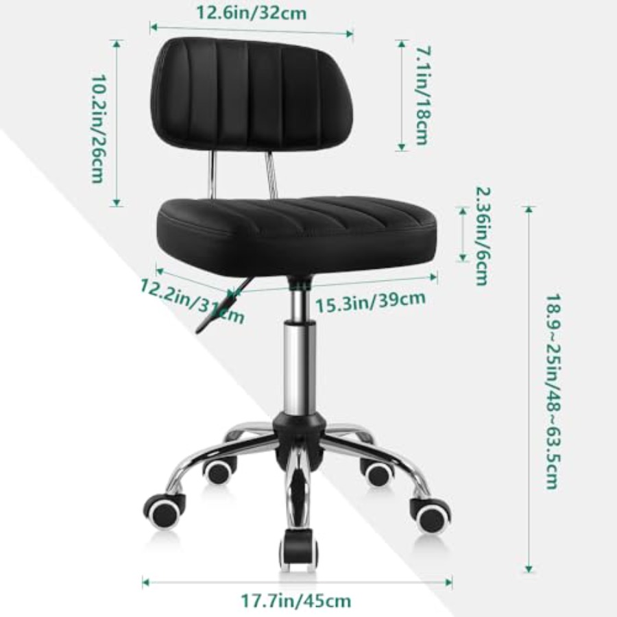 Square Swivel Stool with Wheel - Spa & Wellness Hotel Diament Ustroń Opinie reseña y precio