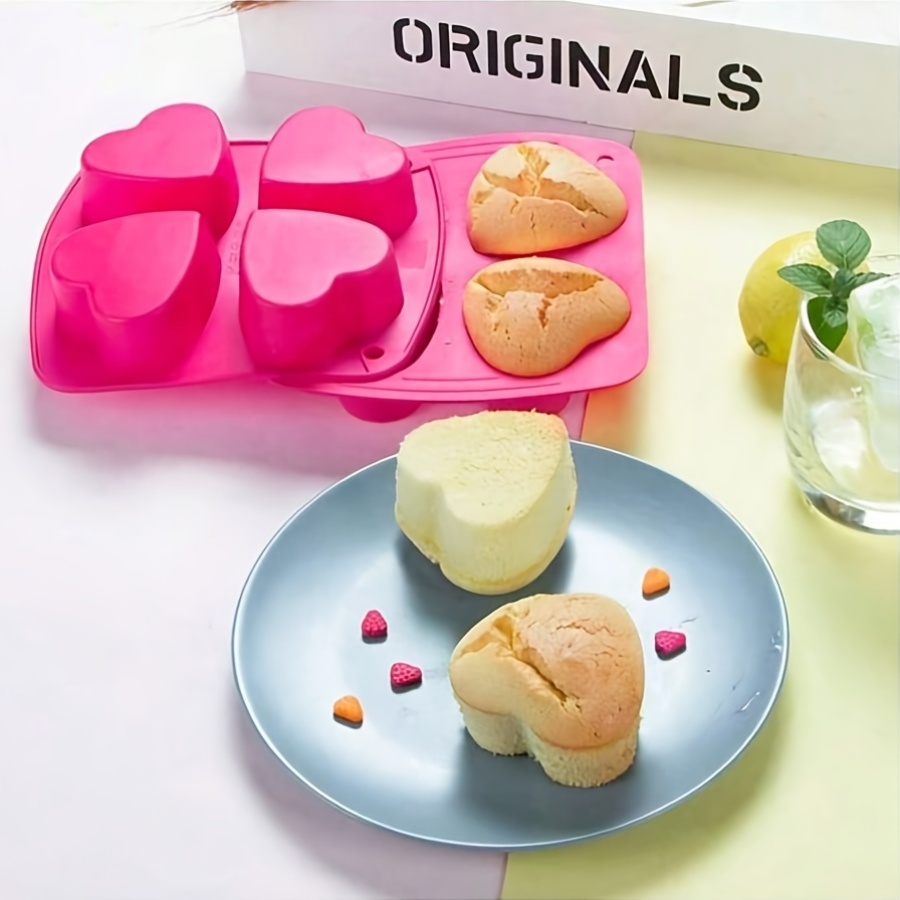 Silicone Mold with 4 Heart-Sha - Bath Bomb Mold reseña y precio