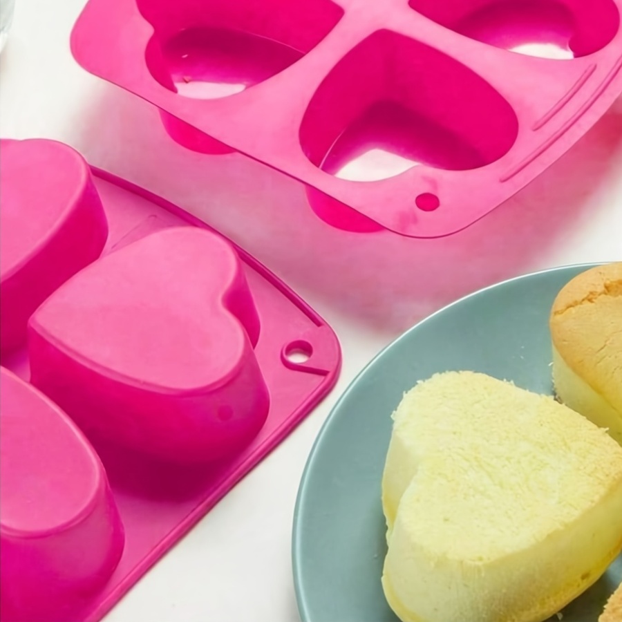 Silicone Mold with 4 Heart-Sha - Bath Bomb Mold reseña y precio