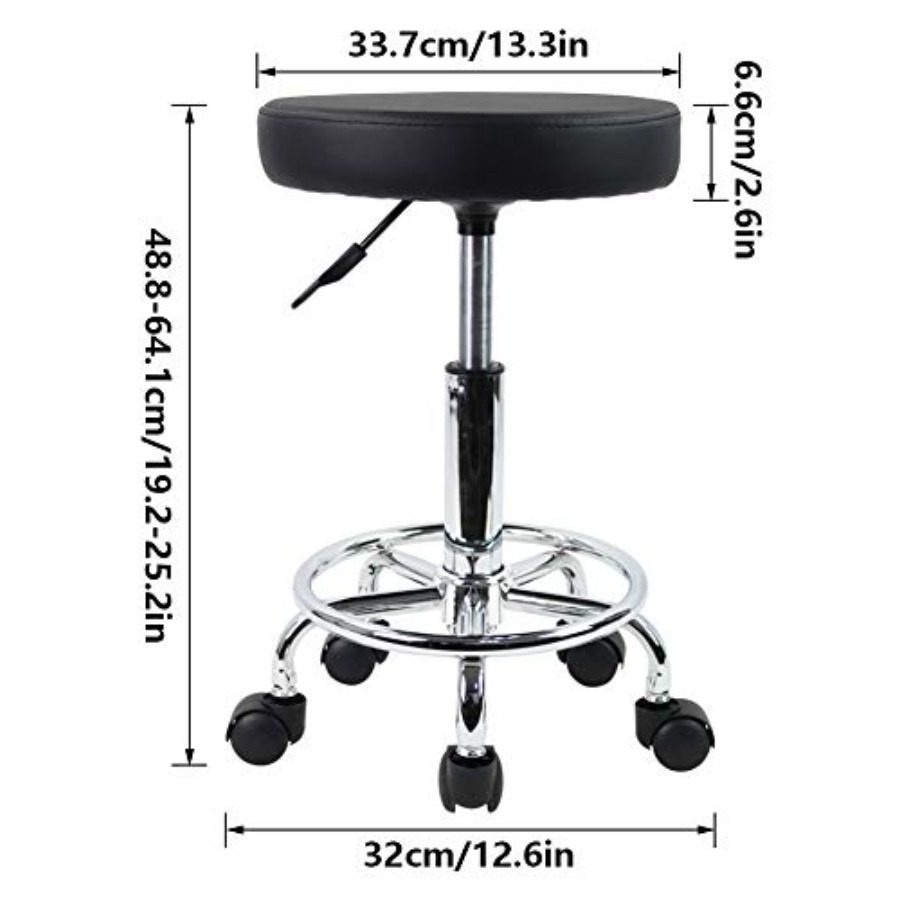 PU Leather Round Rolling Stool - Spa & Wellness Hotel Diament Ustroń Opinie reseña y precio