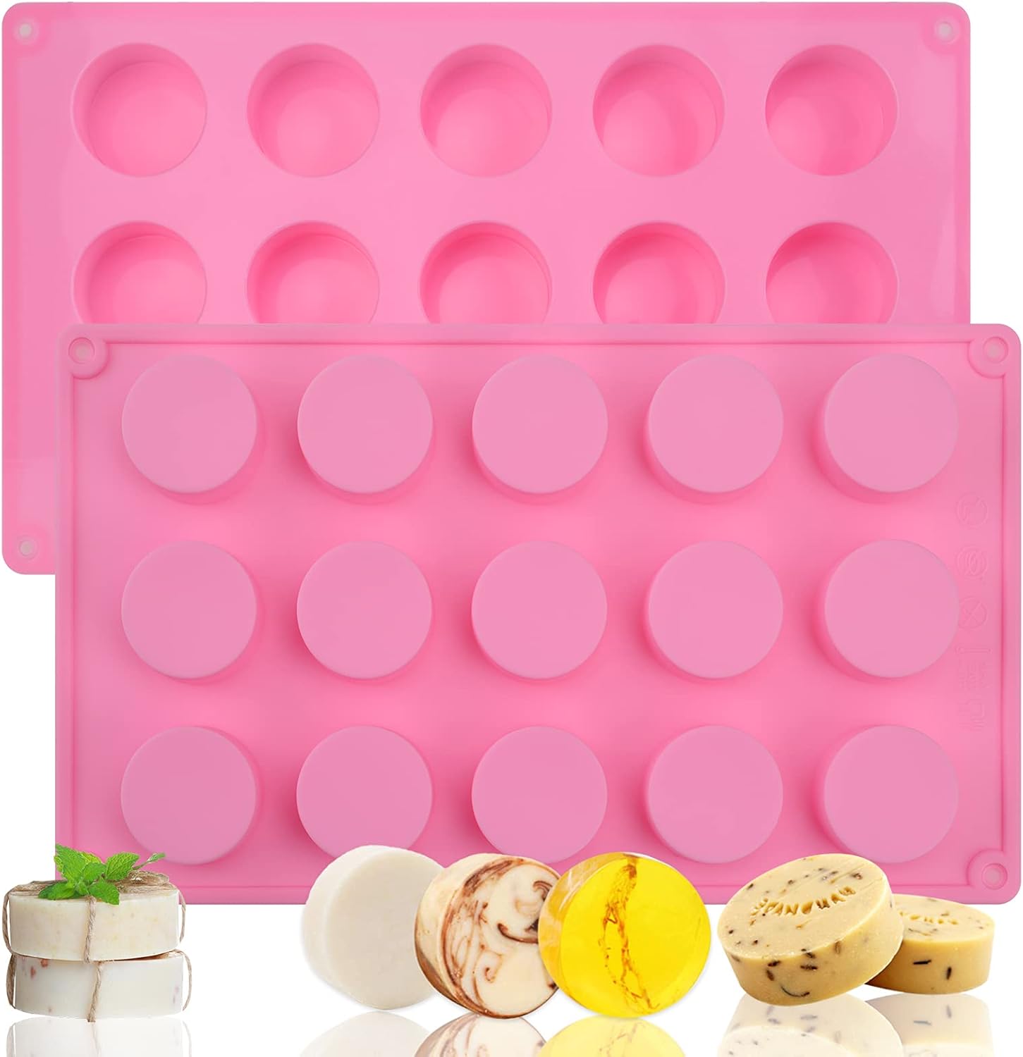 2 Pack Cylinder Silicone Soap  - Bath Bomb Mold reseña y precio